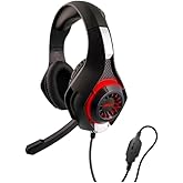 Nyko Core Universal Stereo Gaming Headset w/Retractable Microphone, Red LEDs & Soft Ear Cushions - Perfect for PS5, PS4, Xbox, PC & Nintendo Switch Gaming!