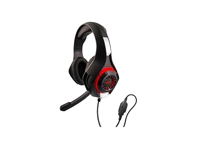 Nyko Core Universal Stereo Gaming Headset w/Retractable Microphone, Red LEDs & Soft Ear Cushions - Perfect for PS5, PS4, Xbox, PC & Nintendo Switch Gaming!