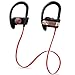 Sweatproof Sport Bluetooth Earphones, AONOKOY Wireless Stereo Earhook Headphones Headset In-ear Earbuds Noise Cancelling with Mic for Smartphone (Red)