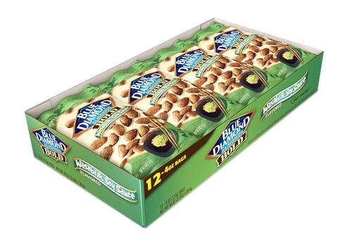 BLUE DIAMOND ALMONDS, WASABI/SOY SAUCE 12-4 OZ BAGS