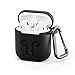 GiBot Airpods Case Holder Skin Protector for Apple Airpods Charging Case with Earhook,Necklace,Black