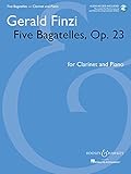 Five Bagatelles, Op. 23: Clarinet in B-flat and Piano with online audio of performance and by 