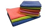 BEST 8pc Soft Microfiber Cleaning & Drying Cloths KIT - Window Car (SET OF 4 + 1 Bonus) + EXTRA LARGE Floor Microfiber Squeegee Cloths 29