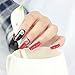 Christmas Nail Art, Glitter Nail Stickers for Women Teens Girls Kids, Christmas Nail Wraps, Easy to Apply, Long Lasting, 4 Sheets Perfect Dress up Nail Art Stickers for Fingers or Toes Christmas Gift