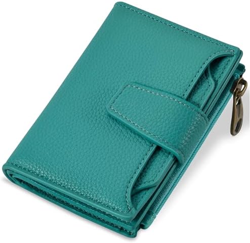 👛 Cartera Mujer Pequeña Fangehong: Tarjetero De Cuero PU Delgado Con Cremallera, 8 Compartimentos Para Tarjetas, Monedas Y Billetes