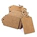 Phenovo 100pcs Paper Blank Card DIY Gift Tags Rectangle Label Brown