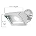 Designers Fountain FL2016N40-06 Integrated Led Adjustable Single-Head White Outdoor Flood Light, 1775 lm, 4000K
