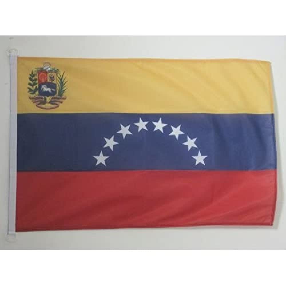 AZ FLAG - Venezuela Nautical Flag - 18'' x 12'' - For Outdoor and Boat - Venezuelan Banner Knitted Polyester with Two Plastic Rings - Vivid Colors - 12x18 in - 45x30 Cm — image 1