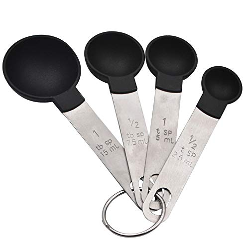 GreeSuit Stainless Steel Measuring Spoons and Measuring Cups Combo, Stackable Tablespoons Measuring Set for Gift Dry Liquid Ingredients Cooking Baking, Set of 8