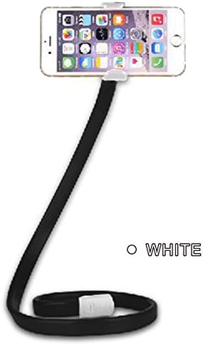 JMsDream Cell Phone Holder Bedside Mobile Phone Stand Adjustable Long Arm With Removable Mount for ipad/ iPhone X/8/7/6/6s Plus Samsung Note Galaxy S8/S7 Mount for Bedroom, Office, Bathroom White