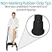 Vive Step Stool with Handle - Footstool Riser for Adults and Kids - Bariatric Platform with Handrail for Kitchen, Bedroom, Bathroom - Portable, Medical, Lightweight Step for Child, Senior, Handicap