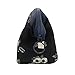 Makeup Bag/Travel Cosmetic Bags/Brush Pouch Toiletry Kit Fashion Women Jewelry Organizer with YKK Zipper Electronics Accessories Hard Drive Carry Case Portable Cube Flower Floral Purse (Navy Blue)