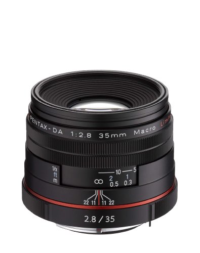 Pentax K-Mount HD DA 35mm F/2.8 Macro 35-35mm Fixed Lens For Pentax KAF Cameras (Limited Black)