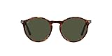 Persol PO3285S Round Sunglasses, Havana/Green, 52 mm