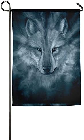 HKLOVP Fashion Custom Garden Flag Wolf Spirit By Wolf Garden Flag 12"x18"/18"x27" Outdoor Decor