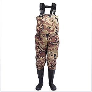 Lzcx Poitrine Waders, Chasse Pêche Camo Cuissardes, Bottes En Néoprène Imperméable Pataugeoire Pour Hommes Et Femmes,45