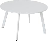 Grand Patio Round Coffee Table 70cm Lightweight Outdoor Indoor White