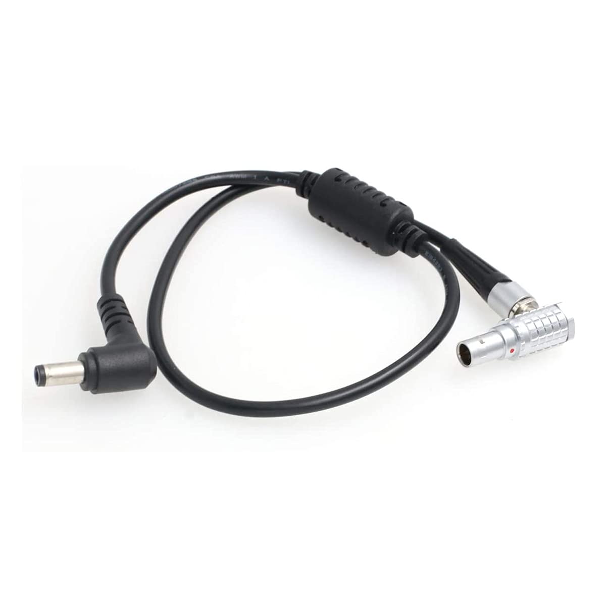 SZRMCC Right Angle DC 5.5X 2.5mm Barrel to Right Angle 0B 2 Pin Male Power Cable for Teradek Bond Bolt Cube SmallHD