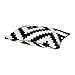 Ikea Cushion Cover, White/black