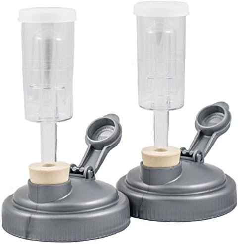 Fermenting Caps Kit with Fermentation Airlocks &amp; Wide Mouth Pour &amp; Store Lids - Go Mold Free, Preserving &amp; Pickling Foods - Easy Lacto Fermented Vegetables, a Crock for Mason Jars by Earth-Kind Kits