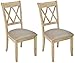 Ashley Furniture Signature Design - Mestler Dining Side Chair - Upholstered Seat - Set of 2 - Antique White
