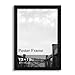 Adeco Decorative Black Wood 1 Inch Wide Margin Wall Hanging Poster Picture Photo Frame, 15x21