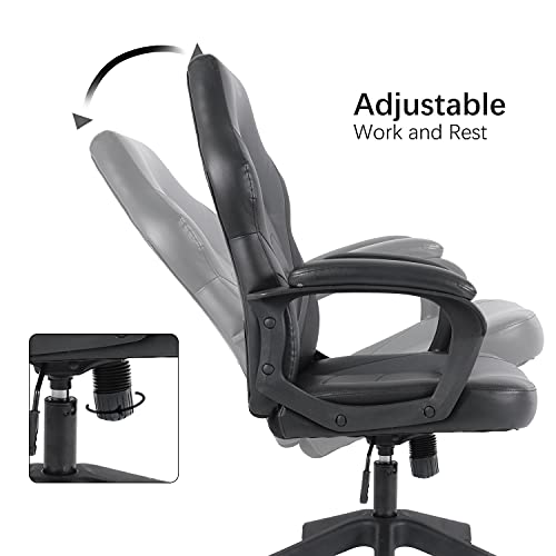 Office Chair, Racing Gaming Chair Ergonomic Executive Computer Video Game Chairs Bonded Leather
