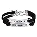 Udobuy Stainless Steel His Always Hers Forever Bracelets Set For Couples,His And Her Couples Bracelets Jewelry for Girlfriend,Boyfriend