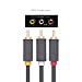 Ugreen 3RCA Male to 3RCA Male Stereo Audio Video Cable RG59 Gold Plated for Connecting Your VCR, DVD, HD-TV, and Other Home Theater Audio/Video Equipment ,10ft/3m