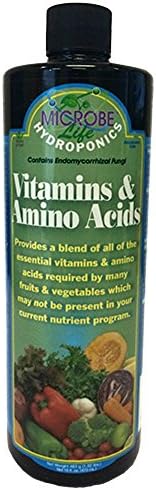 Microbe Life Hydroponics PH21367 Vitamins &amp; Amino Acids Supplement for Hydroponics Soil Conditioning and Aquaponics (16 Ounce)