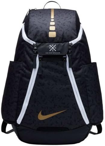 nike hoops elite max air team 2.0 backpack black and gold