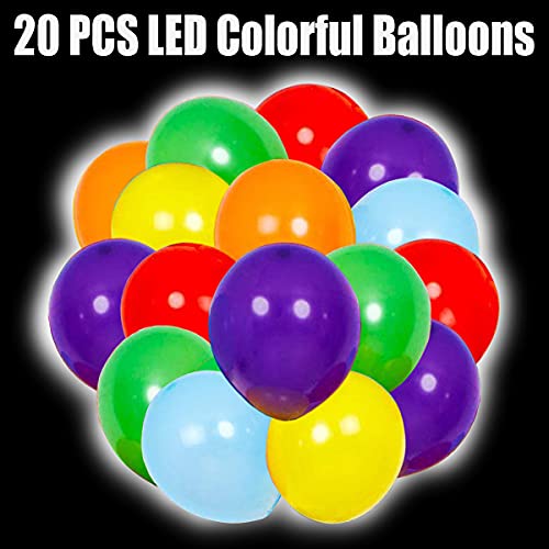 2 Set Light Up Balloon Stand Kit, Clear Plastic Adjustable Height 3