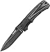 CRKT Ruger All-Cylinders EDC Folding Pocket Knife: Heavy Duty Everyday Carry, Black Plain Edge Blade, Thumb Stud, Liner Lock, G10 Handle, Reversible Pocket Clip R2001K