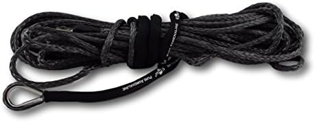 Synthetic Winch Rope by EL JEFE – Trailer, Truck, Boat and UTV Winch Extension Rope for 5.000 Winches, Lightweight & Ergonomic 50’ x 1/4” (15.2m x 6mm) – 6.600lbs (3.000kg) Breaking Strength - Gray