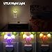[2 Pack] UTLK Plug in LED Mushroom Night Light Lamp with Dusk to Dawn Sensor, Cut Color Changing Bed Nightlight LED Wall Light