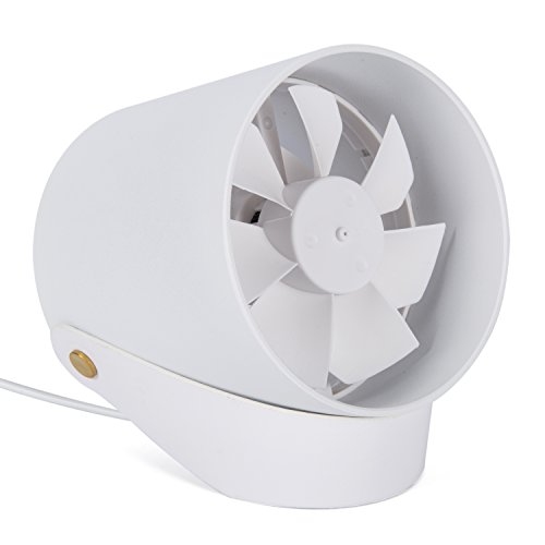 Mini USB Powered Desk Fans,UBaymax Creative Quiet Desktop Small Fan with Touch Control Table Fan White
