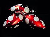 3ct Peppermint Twist Shatterproof Red Polka Dot Finial Christmas Ornaments