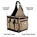 Jackson Palmer Extra Large 11” Tool Tote Carrier, 28 Pockets with Premium Parts Case (Electrical & Maintenance Tool Bag)
