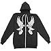 Hollywood Undead Men's Mirror Dove Zippered Hooded Sweatshirt X-Large Black
