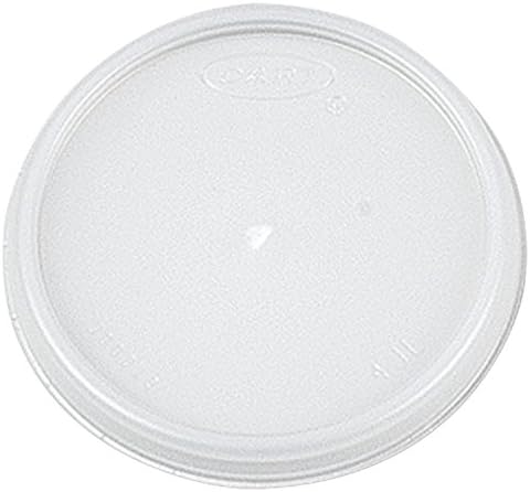 Dart Plastic Lids, Fits 4oz Cups, Translucent - 10 sleeves of 100 lids each.