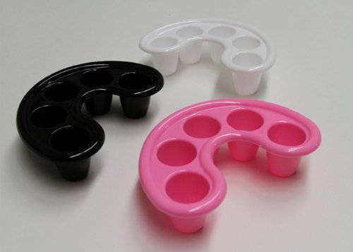niceeshop(TM) 1 Set (3pcs) Acetone Proof Nail Art Tips Hand Soak Bowl Tray Manicure Soaking Remover Tool-Pink White Black
