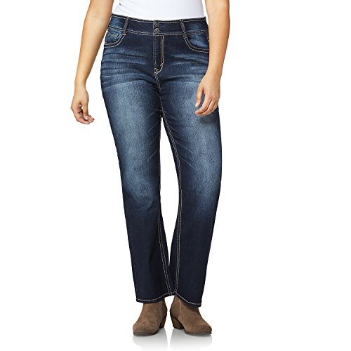 WallFlower Junior's Plus-Size InstaStretch Luscious Curvy Bootcut Jeans, Betsy, 22 Plus