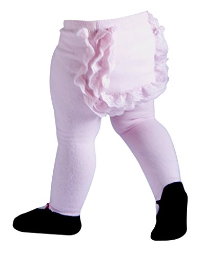 Jazzy Toes Mary Jane Lacy Baby Tights Pink (6-12M)