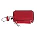 Keeping Red PU Leather Vehicle Car Smart Key Case Remote Fob Case Holder Keychain Ring Case Bag for Men/Women
