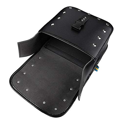 Fancystar 1 Pair Motorcycle Saddle Bags Pannier Bag Waterproof PU Leather Side Bag for Harley Sportster Softail Honda Suzuki Yamaha Cruiser - Thumbnail 5