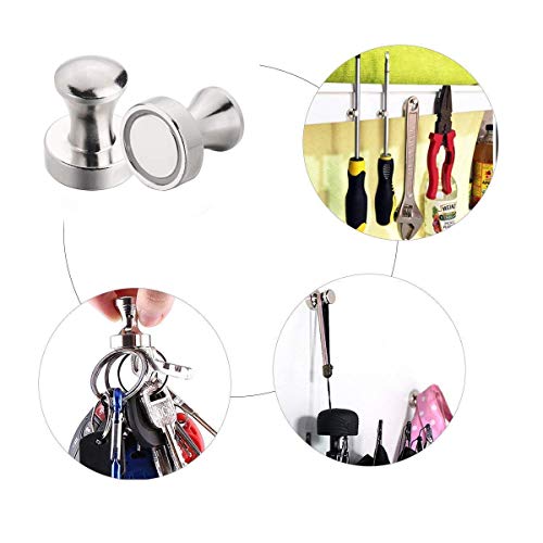 Aistuo Magnete für Magnettafel,15 Stücke Magnetische Push Pins für Kühlschrank, N52 Magnete mit Griff,Magnettafel und Whiteboard