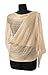 MissShorthair Women's Sparkle Shawls and Wraps for Party Dresses,Metallic Ivory Gold