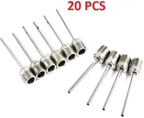 AMH Sports Baba Traders Stainless Steel Inflating Pump Needle Soccer, Basketball, Football, Inflatable Air Valve Adaptor -20 Pieces