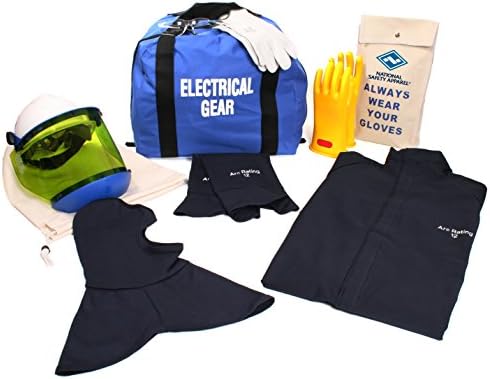 NATIONAL SAFETY APPARELKIT2LC112X08 ArcGuard Ultrasoft Arc Flash Kit with Long Coat and Leggings, 12 Calorie, XX-Large, Size 8, Navy