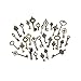 30 Different Keys in Antique Bronze, Charm Set DIY Handmade Accessories Necklace Pendants (120)